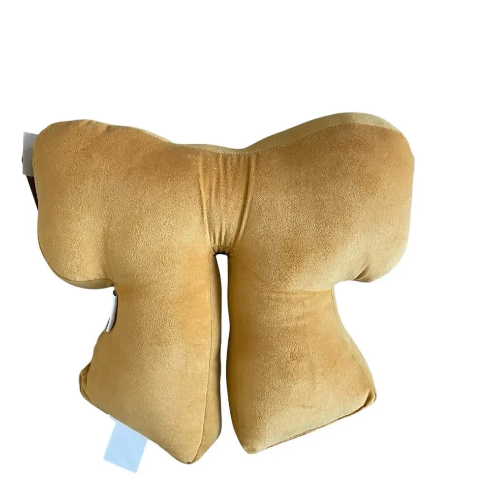 Glitz & Glimmer Beaded Gold Velvet Bow Pillow Holiday Glam Designer Decor New